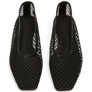 Tony Bianca Black Mesh Ballet flats NIB